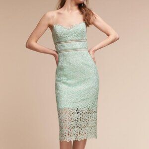 Anthropologie BHLDN "Alessa" Mint Green Lace Midi Dress